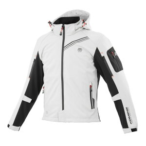 コミネ(KOMINE) JK-5795 エニグマG2 ソフトシェルパーカ Light Grey Black Lサイズ