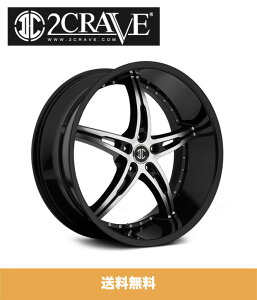 2CRAVE NO.14 Black Diamond 22x8.5J Offset 38 PCD 5x114.3 �z�C�[��4�{�Z�b�g (��������)
