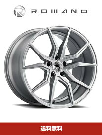 ロマノ RFR02 マットシルバー 20x9J フロント 20x10.5J リアホイール4本セット ROMANO RFR02 Matte Silver Wheels (送料無料)