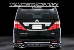 アルファード GGH/ANH20.25 前期 Sグレード専用 リチェルカート リヤアンダースポイラー 左右デュアル出し用 ブラック(202)塗装済 取付込