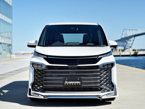 VOXY ZWR / MZRA 90 ヴォクシー デポルテ フロントハーフスポイラー メーカー塗分け塗装済 ホワイトパールクリスタルシャイン070+ダークグレーM 取付込