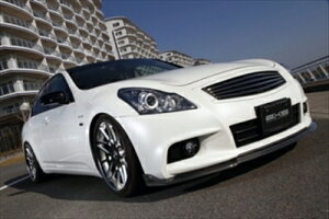 スカイライン セダン V36 EXCLUSIVE SPORT TYPE-S フロントリップスポイラー 綾織CFRP 後期用 クリア塗装済み