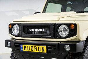 JB64W ジムニー MUDRON ADVENTURE ARMY アーミーグリル セミグロス ブラック塗装 取付込