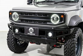 JB74W ジムニーシエラ MUDRON SPORT フロントバンパー (純正フォグランプ使用可能) セミグロス ブラック塗装 取付込