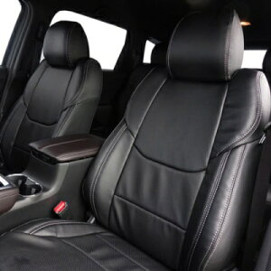 BENZ Cクラス W203 ワゴン 普通枕 本革シートカバー ブラック/赤ステッチ