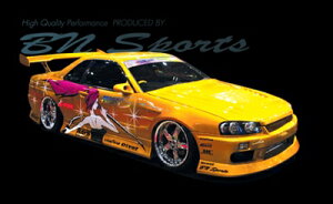 R34 スカイライン フロントバンパー Type-II 塗装取付込