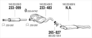 VW Vento VR6 93-95/06 �����^�C�v��C�p�}�t���[ �Z���^�[�}�t���[