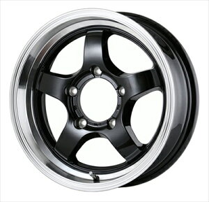 JA11/JB31 ジムニー ZERO-1 ハイパーS 16インチ 5.5J P.C.D=139.7 5穴 INSET=-20 リム=92mm ブラックリムポリッシュ 5本セット(背面タイヤ用)