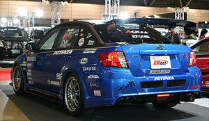 インプレッサ GVB REAR BUMPER LED BACK LAMP KIT付 左右4本出し(純正マフラー対応)MODEL 塗装済み