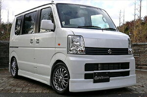 エブリイワゴン DA64W H17.8〜H22.4 FOCUS フロントハーフスポイラー 塗装済み