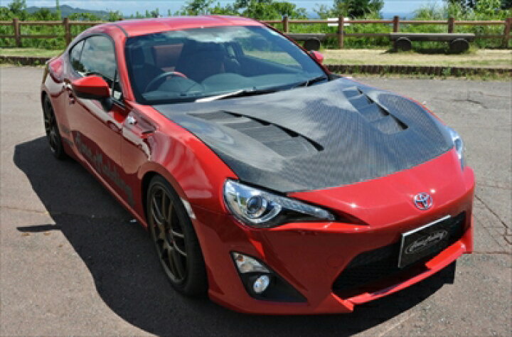 楽天市場】BRZ ZC6 前期 スーパーボンネット フルカーボン 平織り 取付 