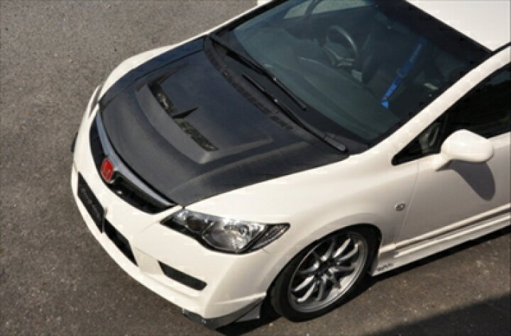 楽天市場】FD2 シビック TYPE R エアロボンネット カーボン/FRP製 
