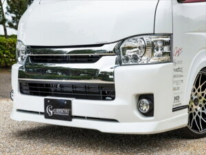 ハイエース 200系 ワイドミドルルーフ 4型 フロントリップスポイラー VENET 塗装済 ダークブルーマイカメタリック (8P4) 取付込