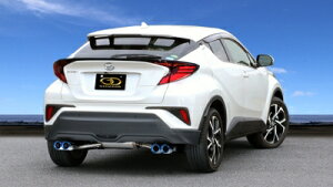 CHR 前期 ZYX10 ハイブリッド車専用 Vertex P.B.S搭載マフラー 左右ダブル出し/チタンテール 取付込