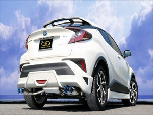 CHR 前期 ZYX10 Vertex P.B.S搭載 左右ダブル出しマフラー TRD Aggressive Style エアロ装着車専用:チタンテール