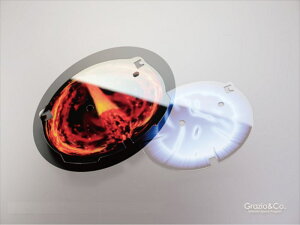 プリウス ZVW50 前期 エンブレムベース ヒートレッドVOLCANO リヤ用