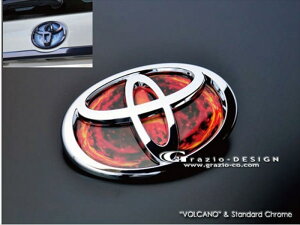 エスティマ 50系 ヒートレッドエンブレム VOLCANO W130 リア用 オパールクローム
