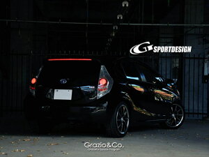 アクア NHP10 SPORTDESIGN LEDリヤスポイラー 素地 付属ハイマウント クリア 塗装済み