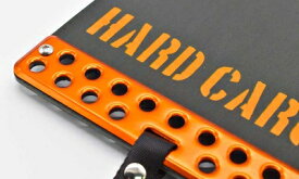 DA16T キャリイ ハードカーゴ マッドフラップ アルミプレート＆ベルト付き オレンジアルマイト×オレンジロゴ