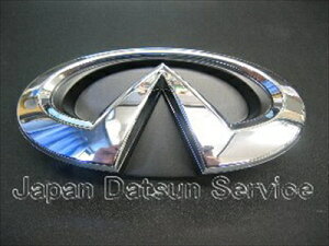 V36スカイライン セダン ラジエターグリルエンブレム インフィニティーマーク シルバー MC前