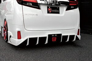 アルファード AGH30 アスリートディープ リアハーフスポイラー LEDバックフォグ付 塗装済み