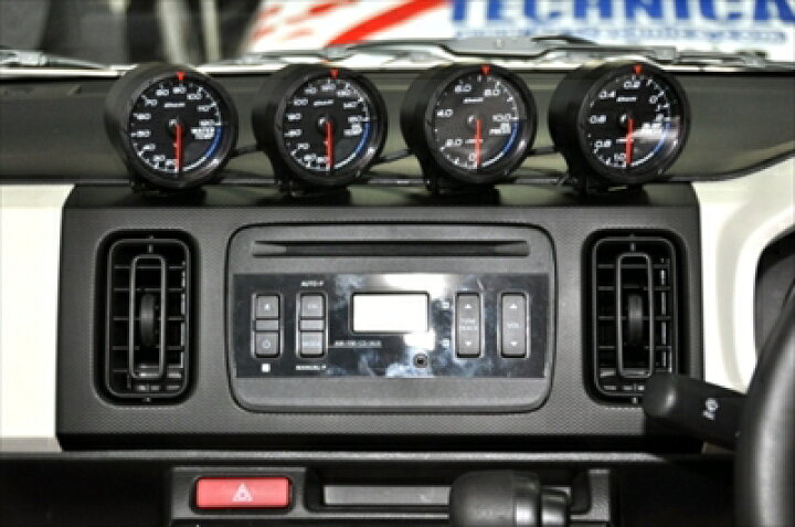アルト/ターボRS/ワークス HA36S/V Defi追加メーター取付パネル 2DINオーディオ枠 ブラック Autostyle スズキ アルト HA36 オーディオパネルセット