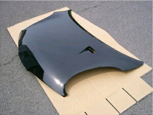 マーチ K12 ボンネット T-1(NASAダクトタイプ) カーボン製 黒ゲルコート仕上げ (ダクト部分のアルミ製のアミ付) クリア塗装済み