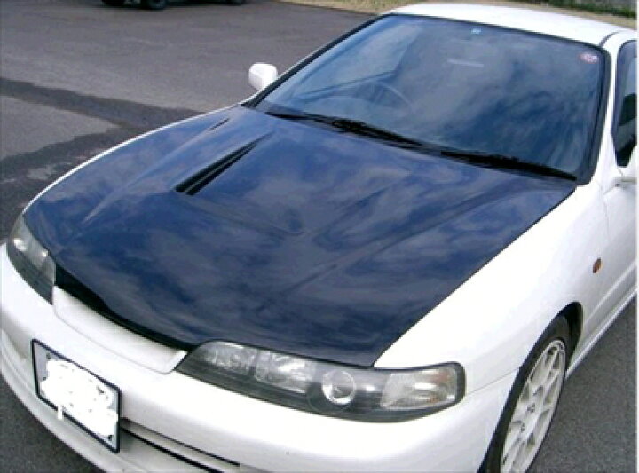 楽天市場】インテグラ DC2 ボンネット カーボン バフ仕上げ クリア塗装 