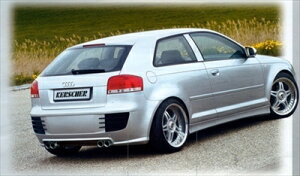 AUDI A3 8P Complete Exhaust System 4x76mm/cut 20° 4 Cyl. 1,6L FSI and Diesel, 2WD (3-doors)