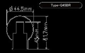 XCtg X|[c ZC32S Vtgmu Type-Q45BR M12×1.25P A~ Blue