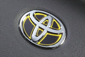 50系 RAV4 LXステアリングエンブレムカラードベース Type-1 グラデーションイエロー
