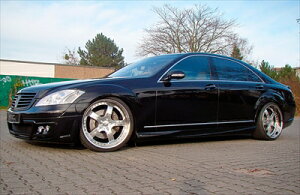 MEC Design BENZ S W221 Side Skirts without LED-Lights only for long wheelbase version