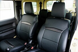 ジムニー JB64W ワイルドメンズシートカバー バディブラックステッチ フロントのみ ｢長納期商品｣