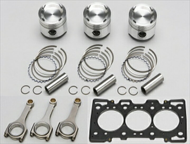 楽天市場】F6Aエンジン FORGED PISTON KIT メタルヘッドガスケット 