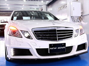 BENZ E W212 Angila NCW フロントバンパースポイラー 塗装取付込