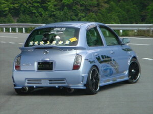 K12 マーチ リアゲートスポイラー 塗装取付込