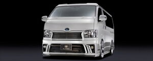 ハイエース 200系 4型 標準ボディ GLANZEN フロントバンパー 塗装済 ボルドーマイカメタリック (3R9)