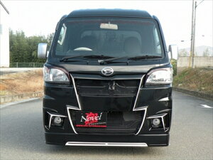 ハイゼットトラック ジャンボ S500/510P前期用 Novel Premium フロントバンパー 左右サイドダクト無し フォグランプ/LEDライト付