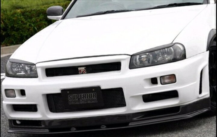 楽天市場】スカイライン GT-R BNR34 カーボンフロントリップスポイラー 