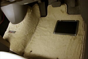 プリウス ZVW30 クルージングフロアマットファーラグ ベージュ&ベージュステッチ