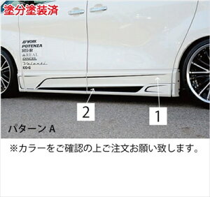 アルファード 30系 前期 Sグレード サイドパネル パターンA 塗分け塗装済 スパークリングブラックパールクリスタルシャイン/ガンメタ