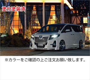 アルファード 30系 前期 Sグレード プレミアムスタイルセット2 パターンB 塗分け塗装済 スパークリングブラックパールクリスタルシャイン/シャンパンゴールド 取付込