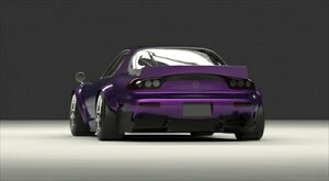 RX-7 FD3S パンデム FD BOSS リアディフューザー 塗装取付込