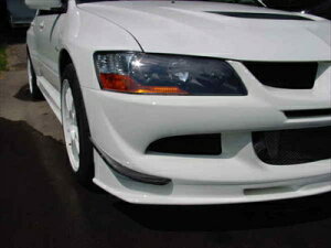 ランサーエボリューション8 カナード カーボン製 純正バンパー用 クリア塗装済み