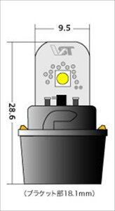 VOLVO�ԗp �v���~�A�� �X�e�B�b�N LED �o���u �����F STICK WEDGE BULB type-SWV