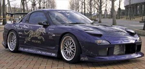 FD3S タイプA サイドスカート 塗装取付込