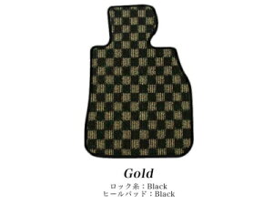 TZSH35 AZSH35 クラウン クロスオーバー ユーロチェックシリーズ フロアマット ヒールパットあり/ゴールド