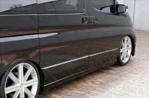 エルグランド 後期 ( E51 ) EXE-LINE サイドステップ&サイドパネル 塗装取付込