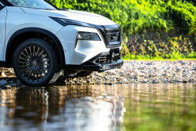 T33 エクストレイル CROSS LINE フロントバンパーガード AES製 カーボン柄ブラック仕様 取付込