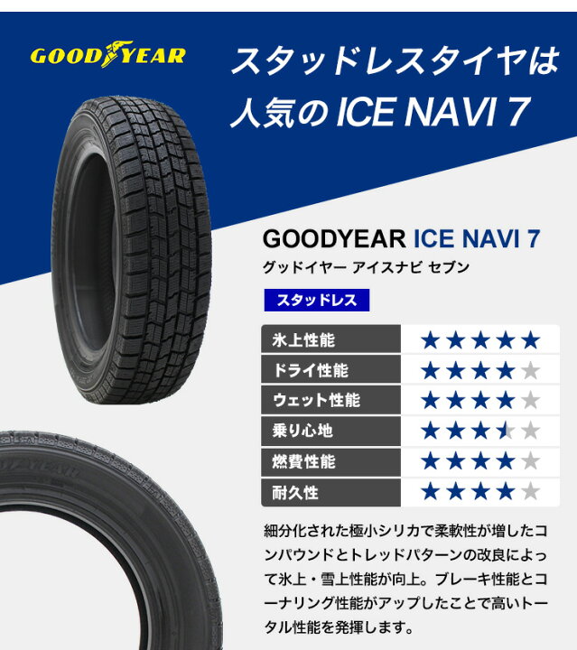 楽天市場】【取付対象】205/60R16 GOODYEAR ICE NAVI 7スタッドレス 